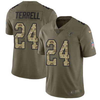 Nike Atlanta Falcons #24 A.J. Terrell Olive/Camo Youth Stitched NFL Limited 2017 Salute To Service Jersey Youth